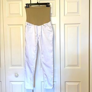 Haute Mama White Maternity Jeans size Medium